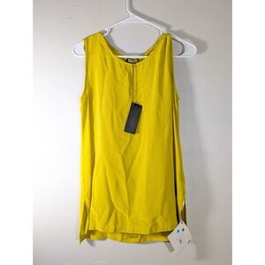 Maliparmi Tunic Top Shirt Yellow Sleeveless 42/M NEW